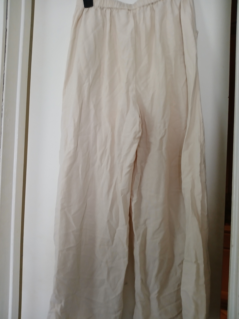 Cream Wide-Leg Women's Palazzo Pants - Picture 3 of 4